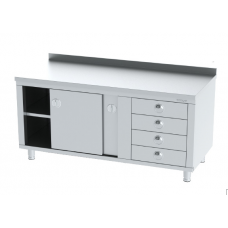 Work Table /cupboard Intermediate Shelf/4 Drawers